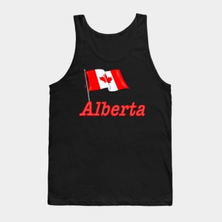 Canada Waving Flag - Alberta Tank Top